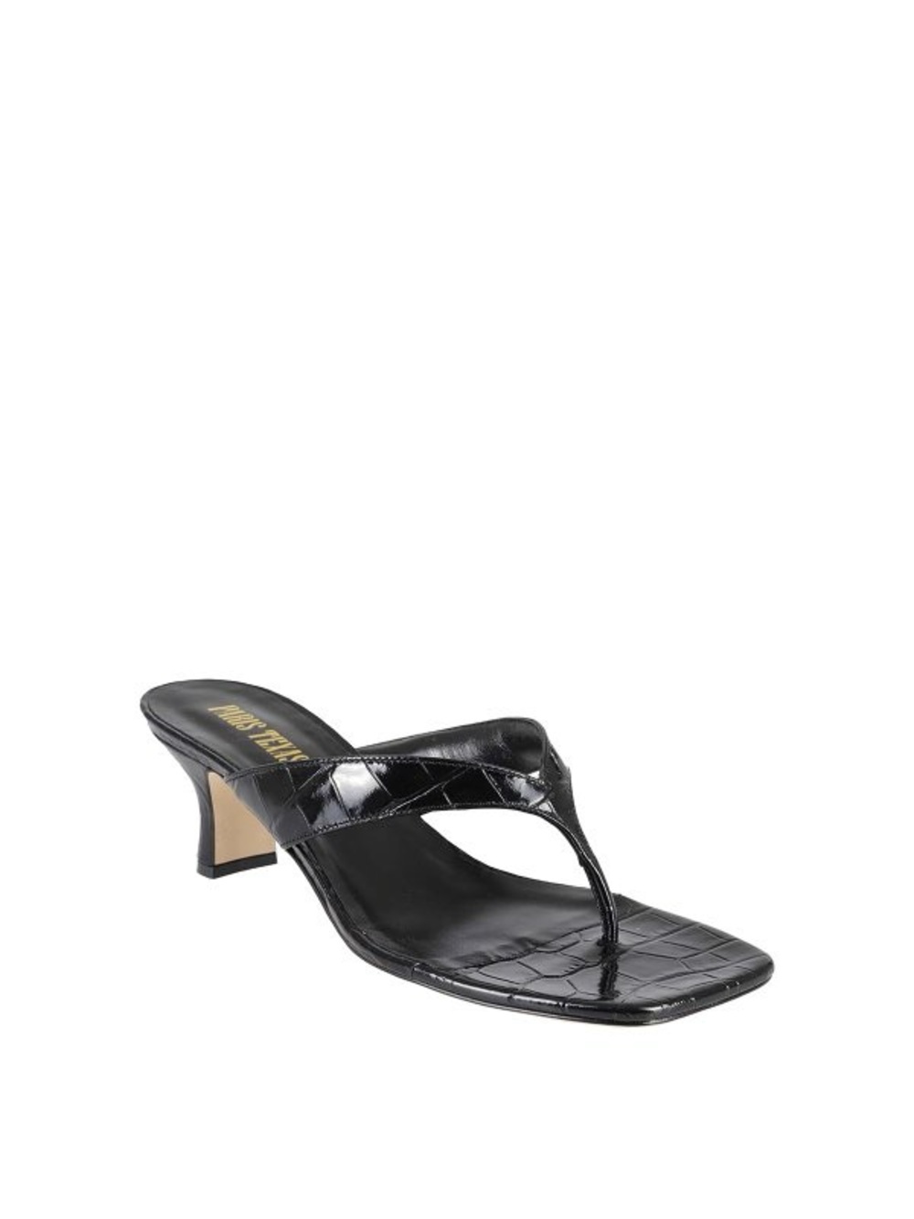 Paris Texas Portofino sandals - black crocodile finish - 39